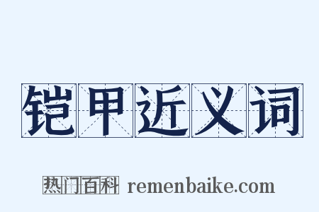 铠甲近义词是什么意思的图片